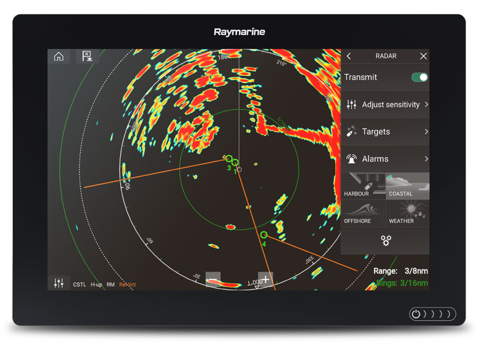 Raymarine Axiom Radar screen